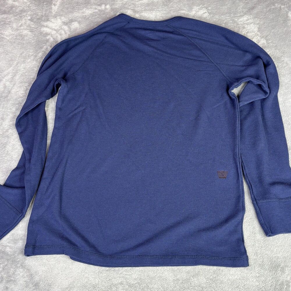 Mack Weldon Mens Small Blue Thermal Tagless Raglan Long Sleeve Crew Shirt - Picture 13 of 14